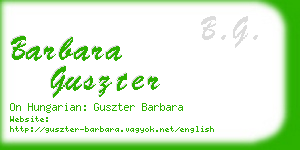 barbara guszter business card